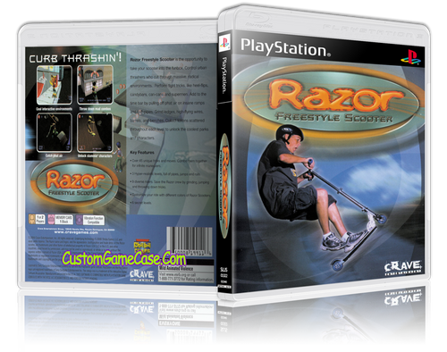 Razor Freestyle Scooter - Sony PlayStation 1 PSX PS1 - Empty Custom Case