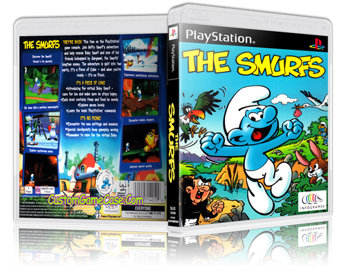 The Smurfs - Sony PlayStation 1 PSX PS1 - Empty Custom Case