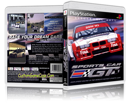 Sports Car GT - Sony PlayStation 1 PSX PS1 - Empty Custom Case