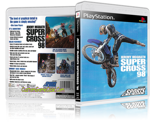 Jermy McGrath SuperCross 98 - Sony PlayStation 1 PSX PS1 - Empty Custom Case