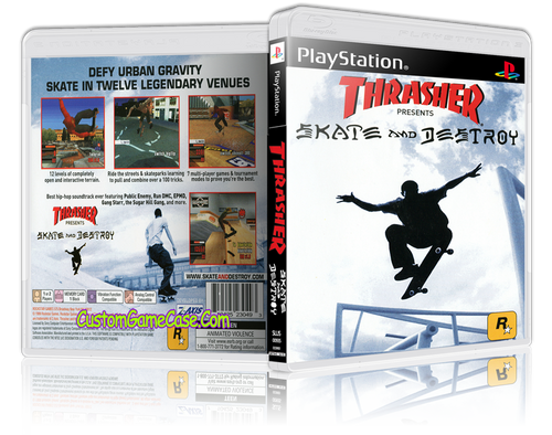 Thrasher Skate and Destroy - Sony PlayStation 1 PSX PS1 - Empty Custom Case