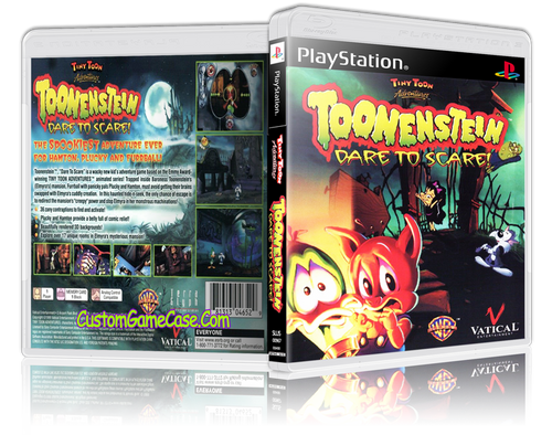 Tiny Toon Adventures Toonenstein Dare to Stare - Sony PlayStation 1 PSX PS1 - Empty Custom Case