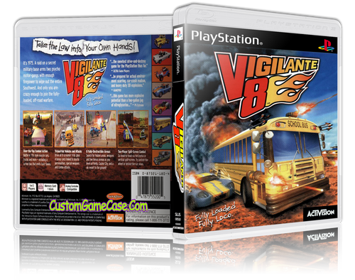 Vigilante 8 V8 - Sony PlayStation 1 PSX PS1 - Empty Custom Case