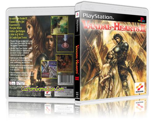 Vandal Hearts II - Sony PlayStation 1 PSX PS1 - Empty Custom Case