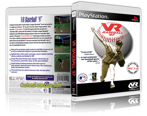VR Baseball 97 - Sony PlayStation 1 PSX PS1 - Empty Custom Case