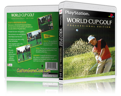 World Cup Golf - Sony PlayStation 1 PSX PS1 - Empty Custom Case