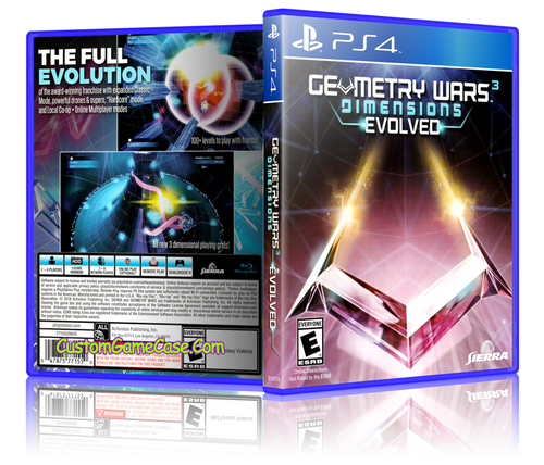 Geometry Wars 3 - Sony PlayStation 4 PS4 - Empty Custom Replacement Case