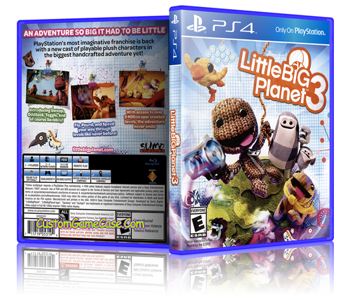 Little Big Planet 3 - Sony PlayStation 4 PS4 - Empty Custom Replacement Case