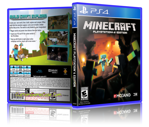 Minecraft - Sony PlayStation 4 PS4 - Empty Custom Replacement Case