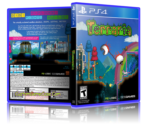 Terraria - Sony PlayStation 4 PS4 - Empty Custom Replacement Case