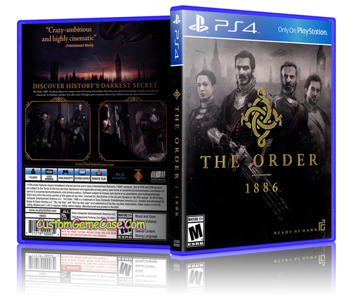 The Order 1886 - Sony PlayStation 4 PS4 - Empty Custom Replacement Case