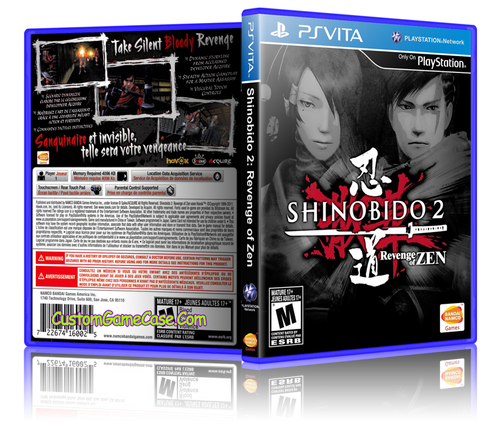 Shinobido 2 Revenge of Zen - Sony PlayStation PS Vita - Empty Custom Replacement Case