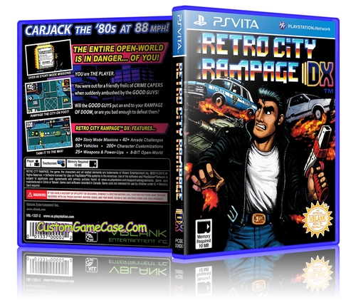 Retro City Rampage - Sony PlayStation PS Vita - Empty Custom Replacement Case