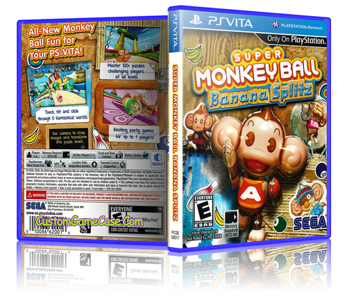 Super Monkey Ball Bananna Splitz - Sony PlayStation PS Vita - Empty Custom Replacement Case