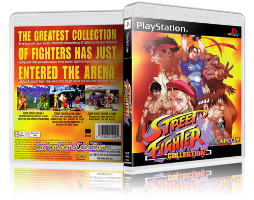 Street Fighter Collection - Sony PlayStation 1 PSX PS1 - Empty Custom Case