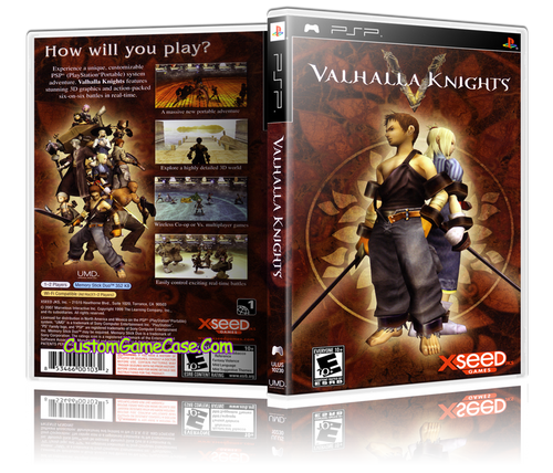 Valhalla Knights - Sony PlayStation Portable PSP - Empty Custom Replacement Case