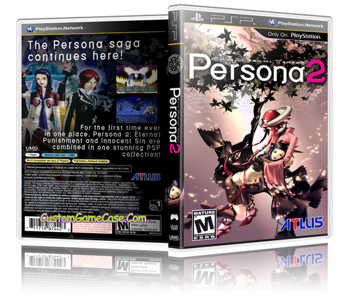 Persona 2 - Sony PlayStation Portable PSP - Empty Custom Replacement Case