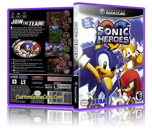 Sonic Heroes Nintendo Gamecube Gc Empty Custom Replacement Game Box Case Custom Game Case