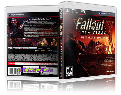 Fallout New Vegas Ultimate Edition Sony Playstation 3 Ps3 Empty Custom Replacement Case Custom Game Case