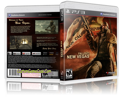 Fallout New Vegas V2 Sony Playstation 3 Ps3 Empty Custom Replacement Case Custom Game Case
