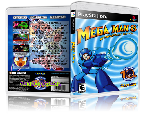 Empty Custom Cases MegaMan Collection X4 X5 X6 Legends 1 2 8 Sony PlayStation 1 PSX PS1 PS2 PS3