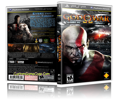God Of War Ghost Of Sparta Sony Playstation Portable Psp Empty Custom Replacement Case Custom Game Case