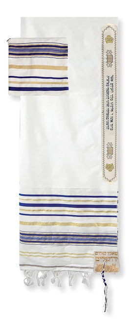 Prayer Shawl-Blue Acrylic w/Bag (72" x 22")  (Manto de Oracion)