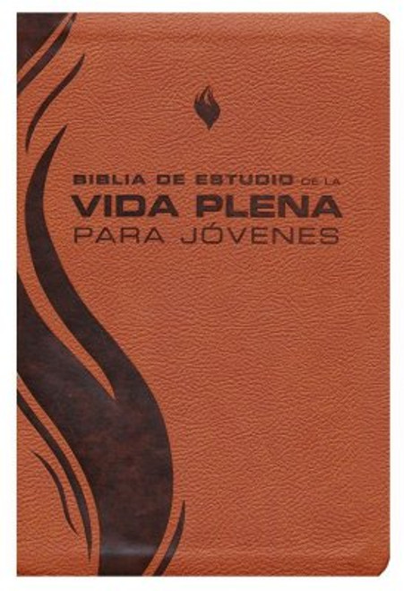 Biblia de Estudio de la Vida Plena para jovenes RVR 1960 | Piel Fabricada Marron
