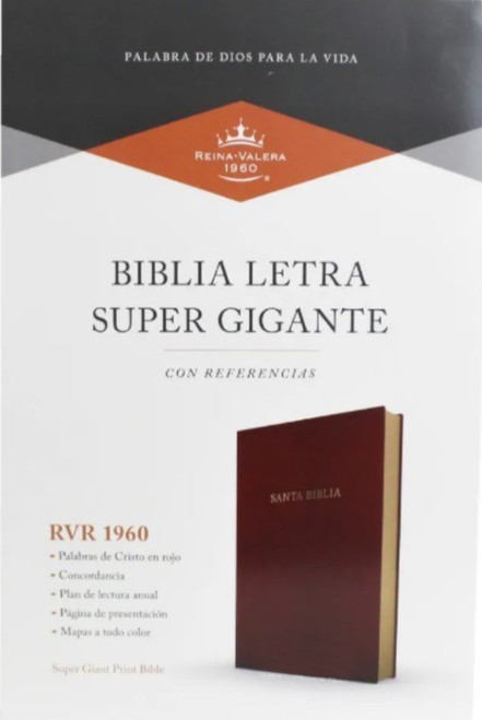 Biblia Letra Supergigante RVR 1960 / Imitacion Piel Vino