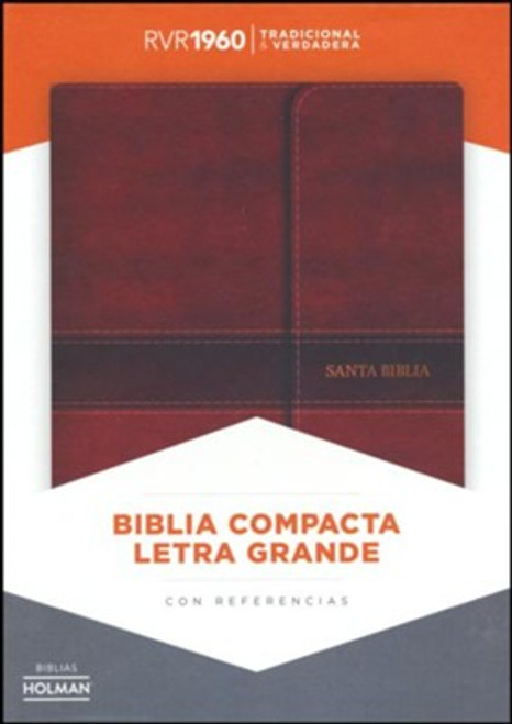 Biblia Compacta Letra Grande 8 Pts. Con Solapa e Iman RVR 1960 | Simil Piel Marron