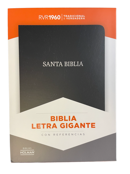 Biblia Letra Gigante Con Indice, RVR 1960 |  Piel Fabricada Negro