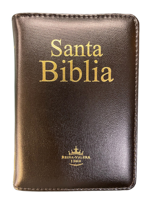 Biblia Tamano Bolsillo 9 Pts. Con Indice y Cierre RVR 1960 | Acolchonada Negro