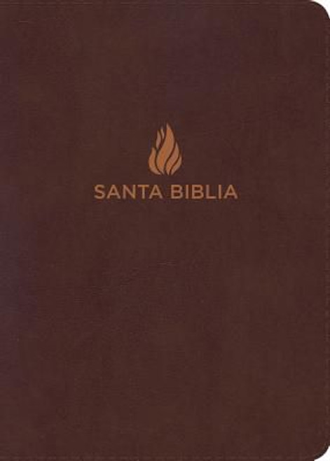 Biblia NVI Compacta Letra Grande Con Indice  | Piel Fabricada Marron