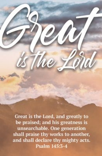 Great is the Lord, Psalm 145: 3-4 | Bulletin