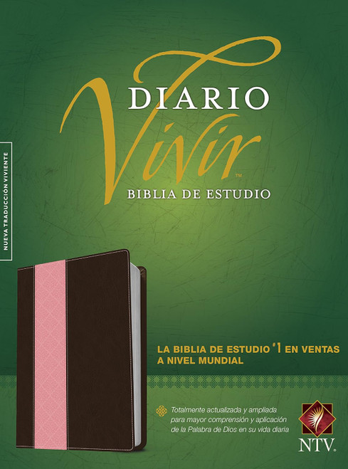 Biblia NTV De Estudio Diario Vivir  | Sentipiel Rosa Cafe Con Indice