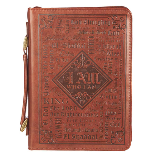 Names of God Brown Faux Leather Bible LARGE Cover