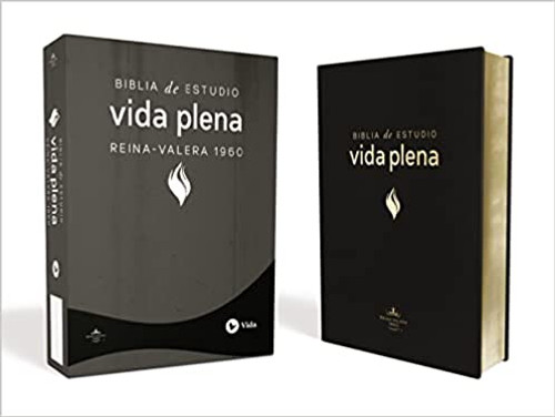 Biblia de Estudio Vida Plena RVR 1960 | Piel Fabricada Negro