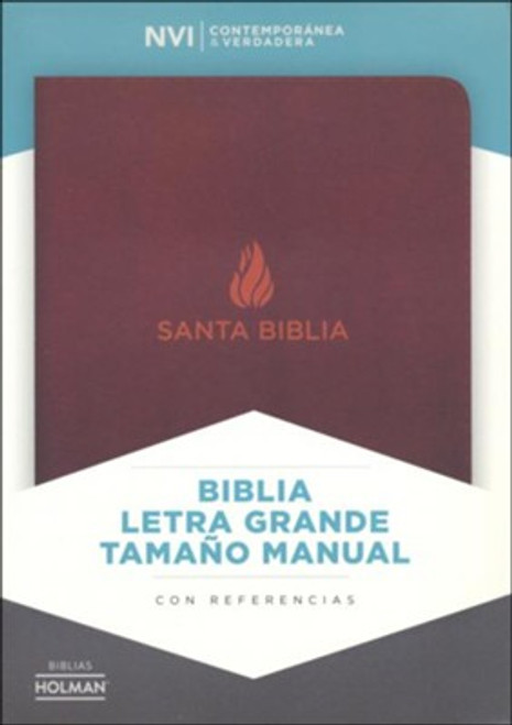 Biblia NVI Letra Grande Tamano Manual 12 Pts.  | Piel fabricada Marron