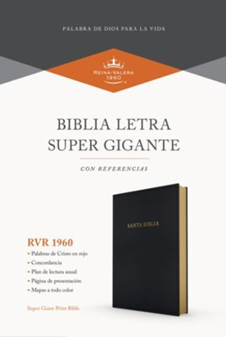Biblia Letra Super Gigante RVR 1960, Imitacion Piel Negro Biblia Letra Super Gigante RVR 1960, Imitacion Piel Negro
