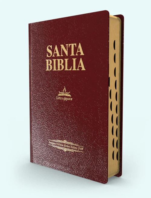 Biblia Letra Gigante RVR 1909, Imitacion Piel Vino Con Indice