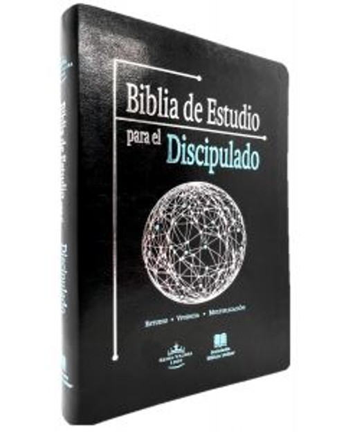 Biblia de Estudio Para Discipulado RVR 1960,  Imitacion Piel Azul