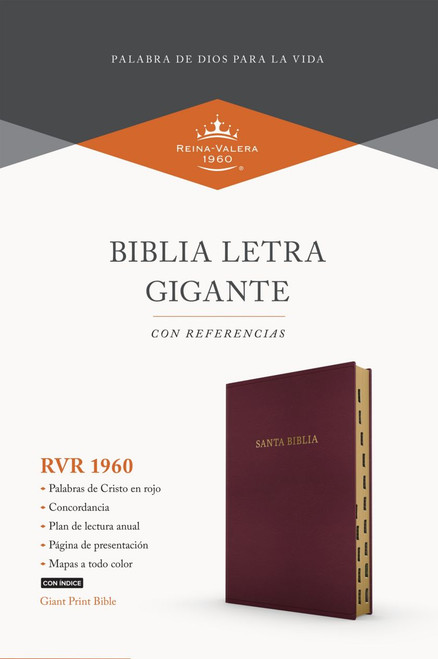 Biblia letra gigante, RVR 1960 /  Imitación Piel Con Indice