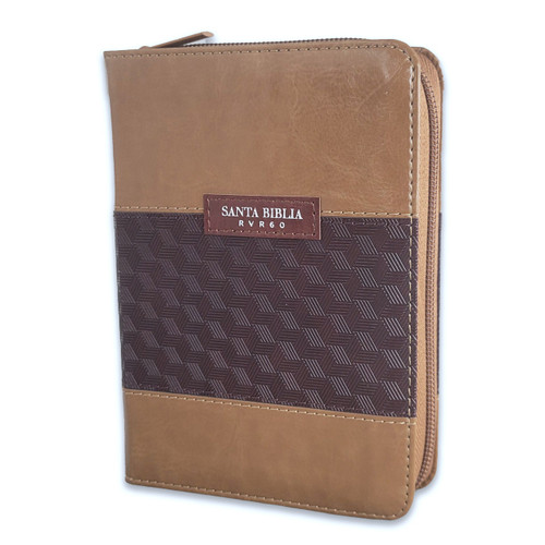 Biblia de Bolsillo con Cierre 8 Puntos RV1960, Imitacion Piel Cafe Clasico con Indice