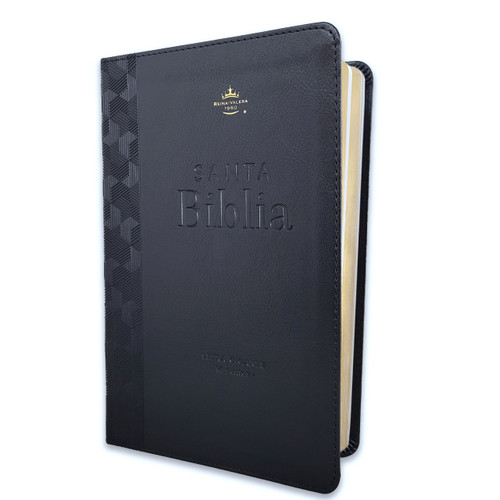 Biblia Letra Gigante Tamano Manual 14 puntos RV1960, Imitacion Piel Negro Geometrico