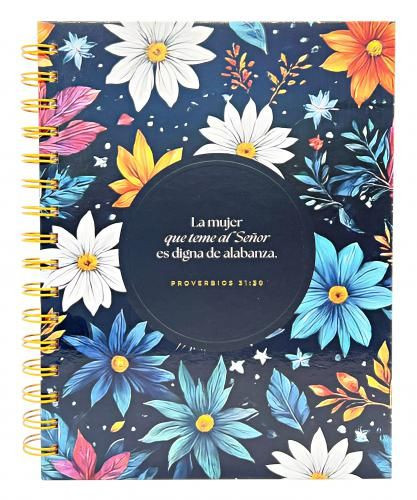 Libreta de Anillas, Tapa Dura Con Elastico - La Mujer Que Teme Al Senor