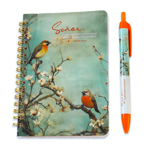 Libreta y Bolígrafo: Señor, hazme conocer tus caminos - Salmos 25:4