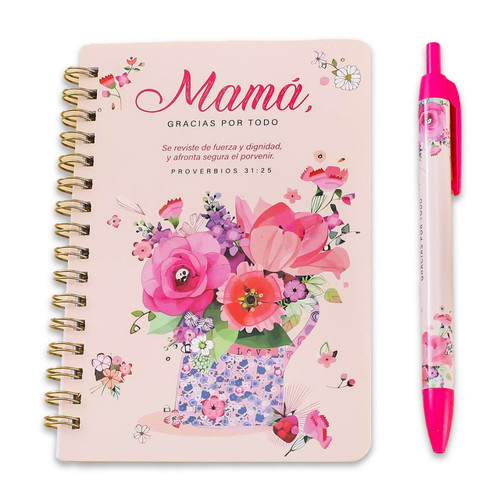 Libreta y Bolígrafo: Mamá, gracias por todo - Proverbios 31:25