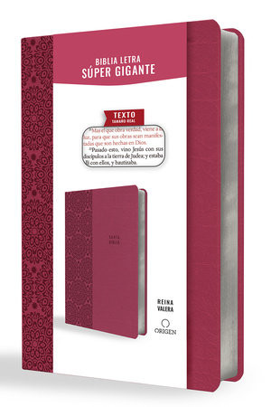 Biblia RV1909 Letra Super Gigante, Simil Piel Fucsia
