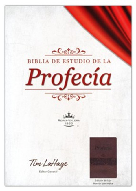 Biblia de Estudio de la Profecia RVR60, Piel Marron