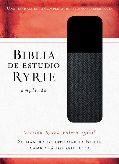 Biblia de Estudio Ryrie Ampliada RVR 1960 con índice | Piel Negro dos tonos